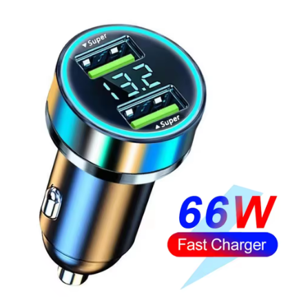 66-250W PD Car Charger QC3.0 Fast Charge One to Six Car Cigarette Lighter Plug Car Charger