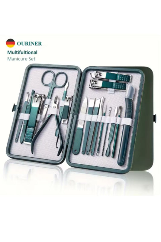 Professional 7/10/12/18 Piece Nail Care Kit Stainless Steel Manicure & Pedicure Set Nail Clipper Set with Travel Case